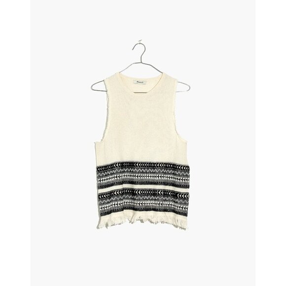 NWT Maxwell Villagrove Sweater Tank in Bright Ivory - Size S - Picture 1 of 14
